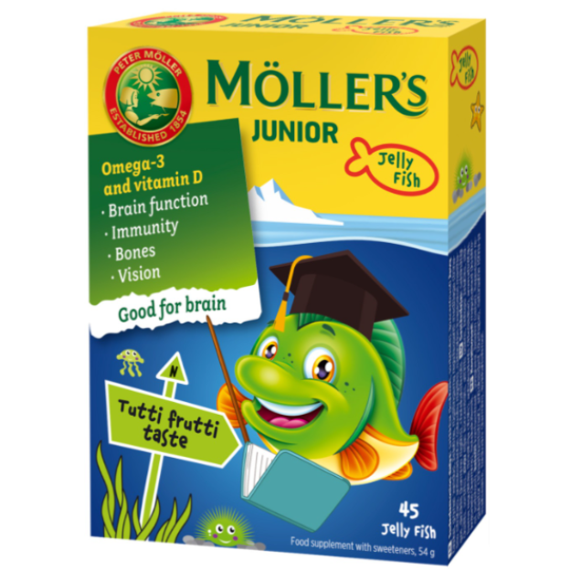Möllers Omega-3 Junior 45 Jelly Fish - Tutti Frutti Möllers Omega-3 Junior 45 Jelly Fish - Tutti Frutti